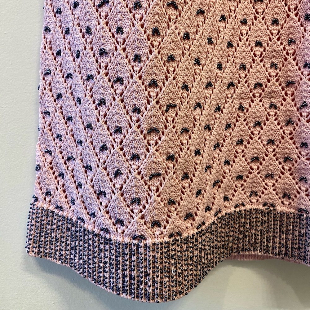 Cara Cara Zelda dress - A Beaded Pointelle Dress in a Lovely Blush Pink - Picture 3 of 5